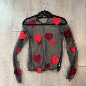SOLD ✅ Lirika Matoshi Mesh Tulle Heart Top (MEDIUM)